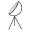 Miroir de table rond noir Hatch