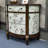 Hand-Painted Half-Moon Entryway Accent Cabinet