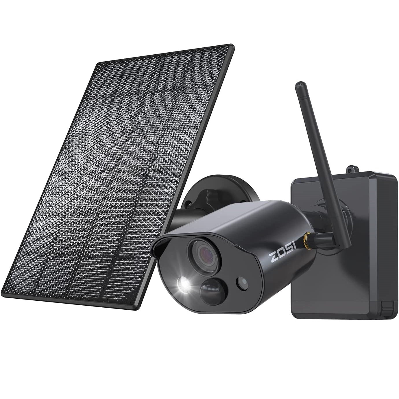 ZOSI Battery Operated Outdoor Security Camera with Solar Panel