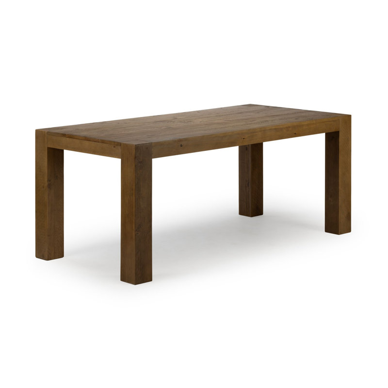 Rustic Rectangular Dining Table (71 in), Rustic Light Brown, Rustic Light Brown