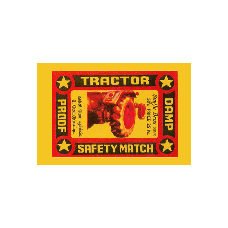 Tracteur-imprimé publicitaire, H 28 po x l 42 po x P 1,5 po