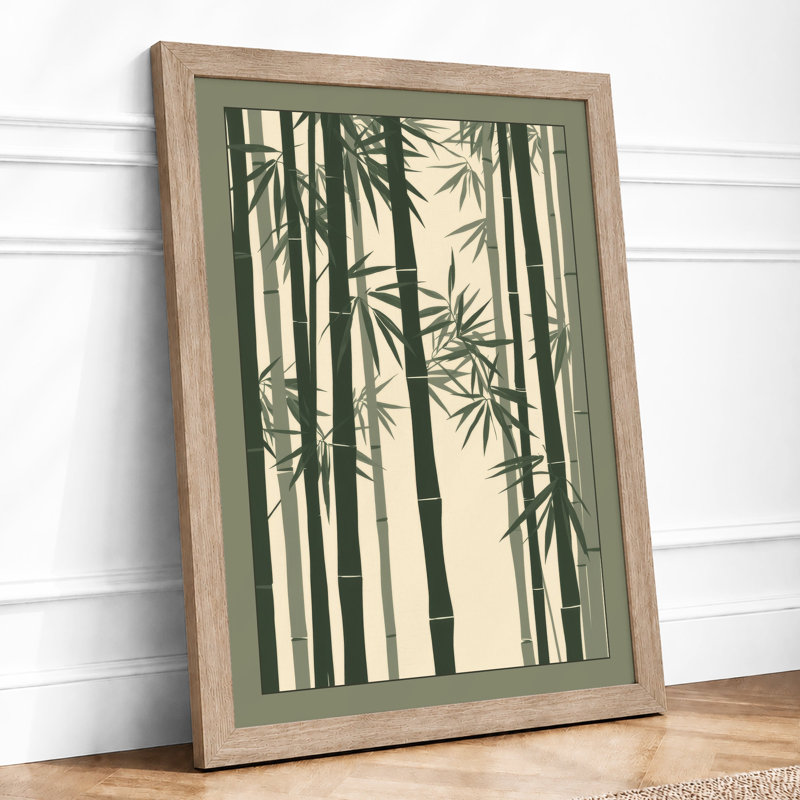 Quiet Bamboo Forest Japandi - Print, Oak, A4 - 29.7 x 21.0 cm