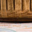 Table basse ronde brune - Matériau composite Terrafab avec structure en fer