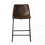 Tabourets de comptoir de style rétro bruns 24 pouces