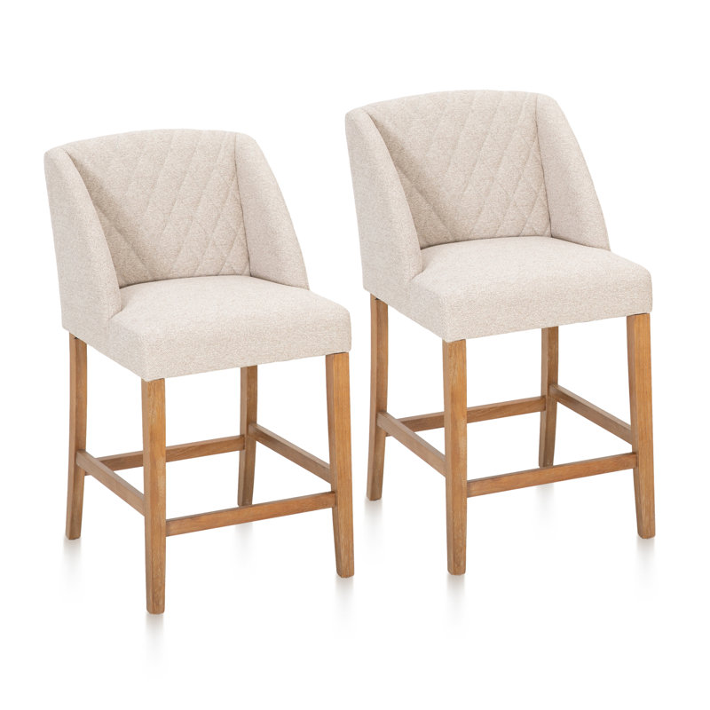 Tabouret de comptoir 26 po Aaraf, Blanc