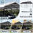 Metal Carport 1220 Ft With Galvanized Steel - Outdoor Storage Shed For Cars Gray Weather Resistance Garage