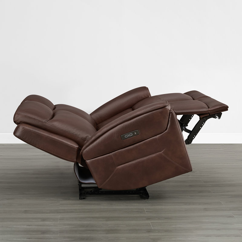 Canapé en cuir véritable Super Zero Gravity, H 41,73 po x l 83,46 po x P 37,8 po, Cognac, 3