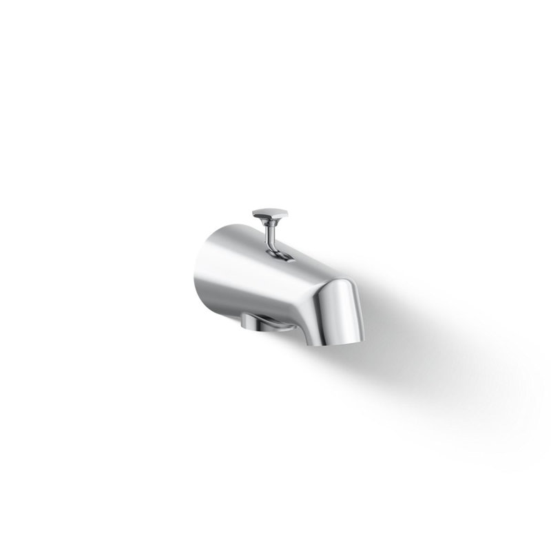 Antique Standard 4-7/8" Diverter Bath Spout with Disc-Shaped Knob, Polished Chrome