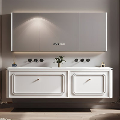 Fashionable double-basin bathroom cabinet
