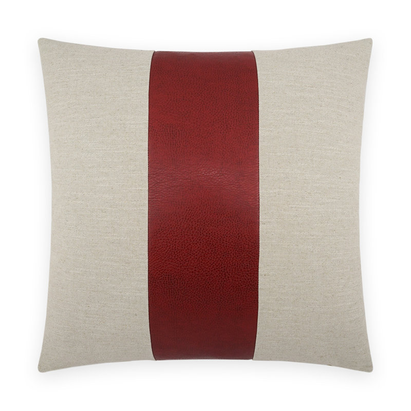 Rodeo Striped Throw Pillow, Red, Square 24"