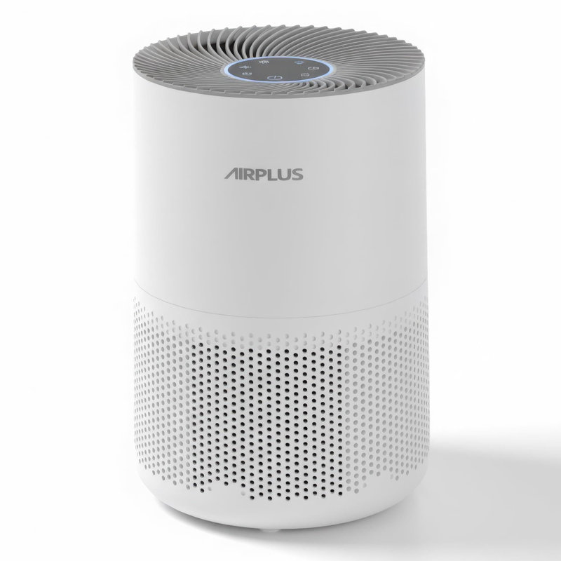 AIRPLUS Air Purifier for Home Bedroom 3-in-1 Washable Filter with HEPA Sleep Mode, Cleaner 99.9%, Auto Mode, Child Lock, White