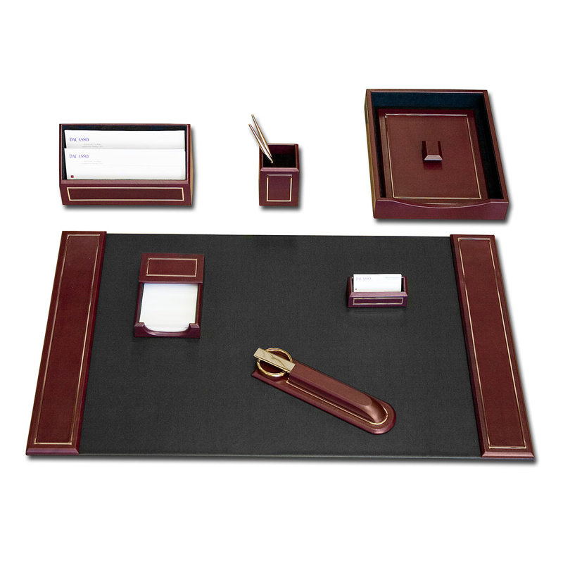 Leather Desk Organizer Set