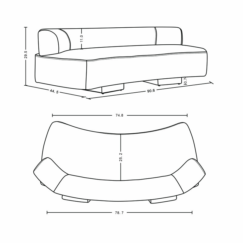 Verandah 91" Mid-Century Modern Chenille Upholstered Pine Wood XL Sofa in Beige, Tareena Beige Chenille