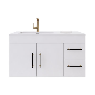 Trevah 42" Left Single Bathroom Vanity Set