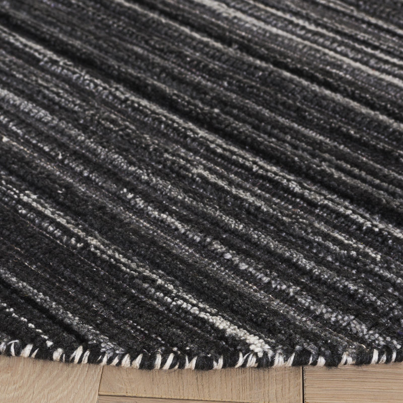Jenkarlo Hand Woven Performance Striped Rug, Round 6'