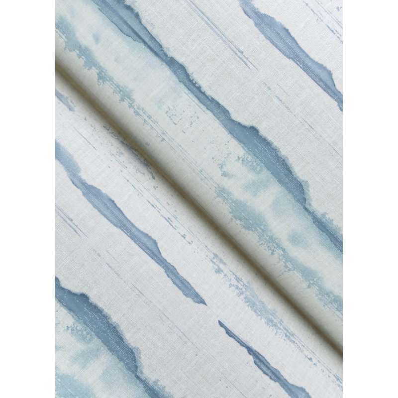 Papier peint à rayures Destin Dove, Bleu