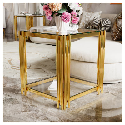 Table de bout en verre Modern Modern