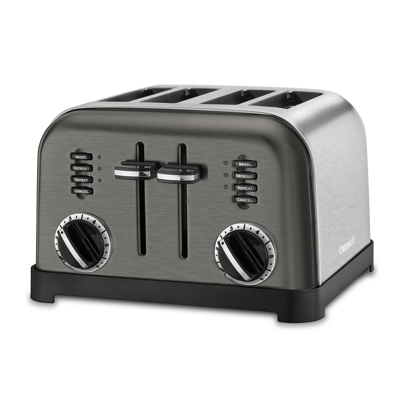 Grille-pain à 4 tranches Cuisinart, Noir / Inox