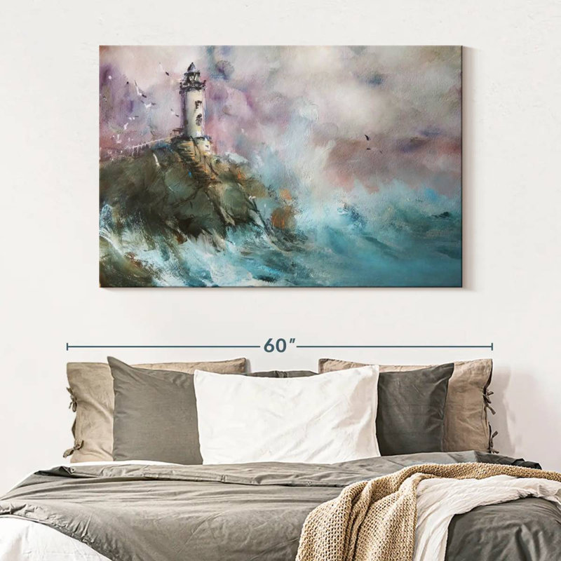 Aletra Cliffside Lighthouse, 34" H x 51" W