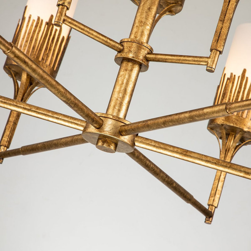 Sawgrass 9 - Light Unique Classic Chandelier, Gold Leaf