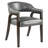 LUMERA Collection Single Mid-Century Modern Dining Chairs, Upholstered Faux Leather, Solid Wood Frame, Comfortable Kitchen & Dining Room Seating Gray-100888084
