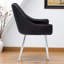 Chaise Rainville, côté, rembourrée, cuisine, salle à manger, tissu, métal-888612077-888616216