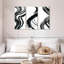 Impression sur toile Wispy Black Brush Strokes-93025576