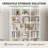 76.1"H X 47.2"W  Standard Bookcase, Home Wood Bookshelf-38247208