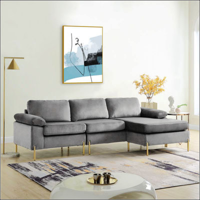Grey Velvet Sofa