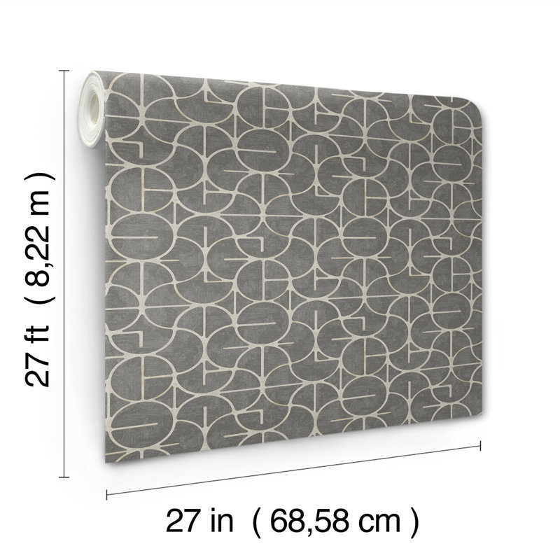 Papier peint Teddy, Gris anthracite