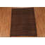 Tapis brun en laine noué à la main de conception unique 4 pi 11 po x 6 pi 3 po New Age