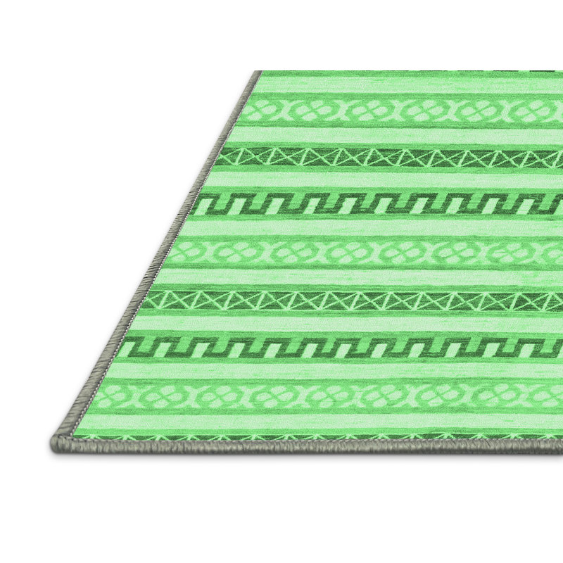 Washable Striped Indoor Rug, Rectangle 8' x 10'