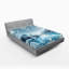 Drap-housse Ambesonne Lake_ Paysage de montagne Couronne populaire_ Ardoise bleu ciel bleu-95977105