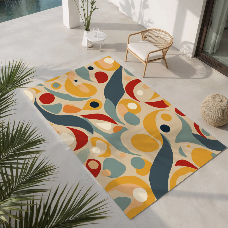Snappy Vibe Indoor And Outdoor Area Rug, Rectangle 1'6" x 2'6"