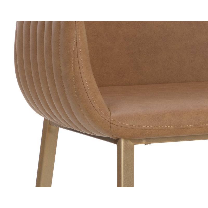 Tabouret de comptoir Lucano - Cognac Milliken, Tabouret de comptoir (siège d'une hauteur de 26 p, Cognac
