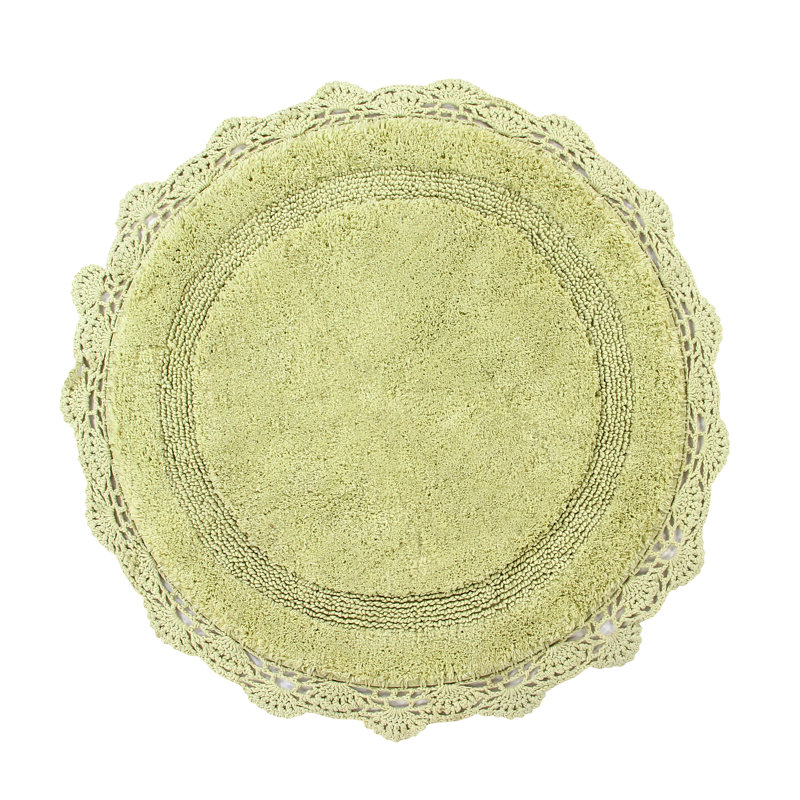 Tapis pour salle de bain Wingert, l 40 po x L 40 po, Vert pâle