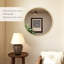 Aluminium Circle Wall Mirror 61 cm Round Bathroom Mirror, Gold Tone
