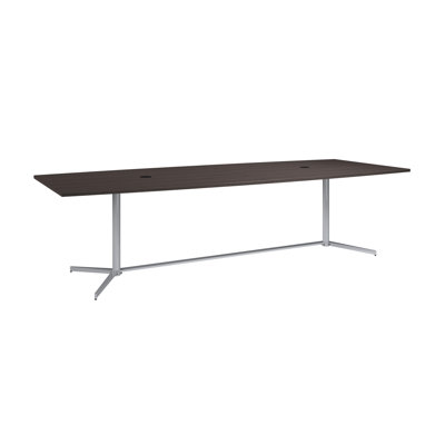 BBF Boat Shaped Conference Table with Metal Base