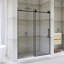 Porte de douche coulissante simple sans cadre l 56 à 60 po x H 76 po au fini noir mat-116398711
