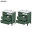  Ensemble de meuble-lavabo autoportant 60 po avec 3 tiroirs, 60 po, vert-692714592