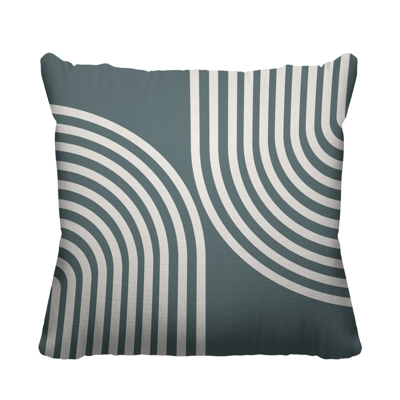 Coussin décoratif intérieur / extérieur Kumba, L 19 po x H 19 po, Gris