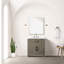 Meuble-lavabo simple en chêne gris 30 x 22 avec comptoir en quartz