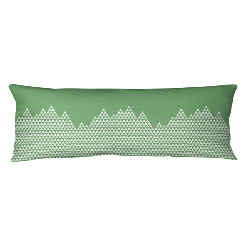 Coussin lombaire mountain, Bourre en polyester, Molleton moelleux, Vert