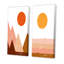 «Retro Sunrise Landscape with Moon IV», ensemble de 2 impressions-1012171468-1012171469
