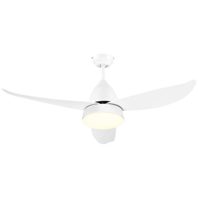 Reversible Ceiling Fan With Light, 3 Blades Mount  LED Lighting Fan With Remote Controller