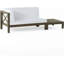 Banc de coin en L avec table basse Brava, blanc-685459911