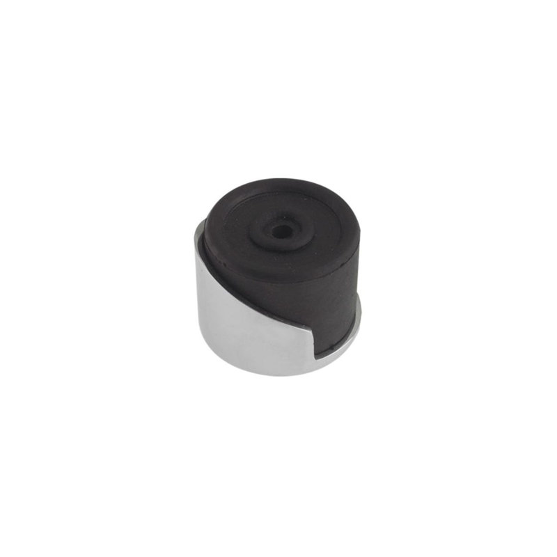Brass Floor Door Stop, Polished Chrome