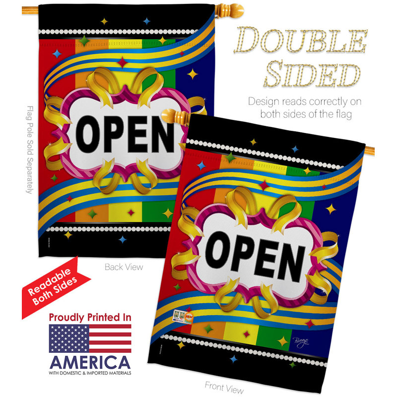 Double Sided 40'' H x 28'' W Polyester House Flag