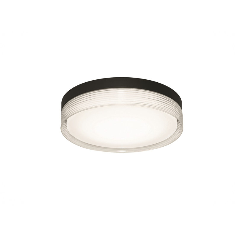 Scarito Acrylic LED Flush Mount, Black, 12"
