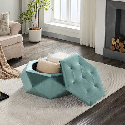 Repose-pieds Velvet Polygon Diamond